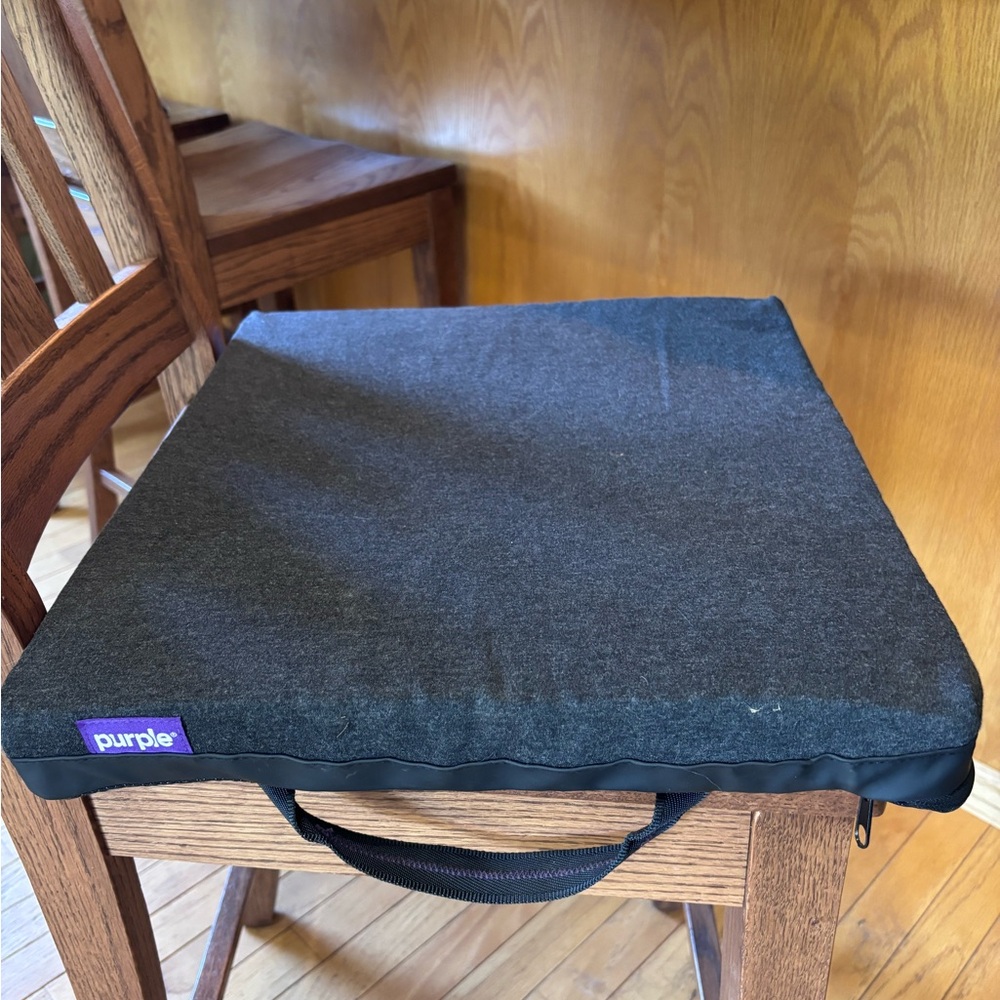 Purple Seat Cushion with Handle